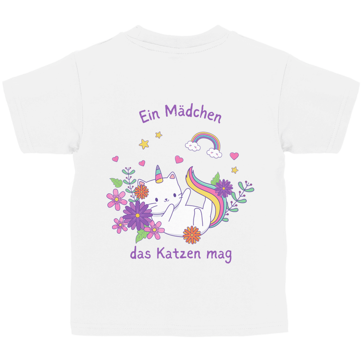 Einhorn - Katze - Kinder T - Shirt mit Rückendruck - Textilzauber