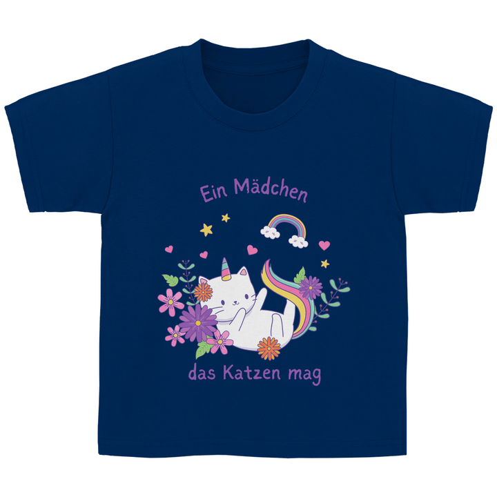 Einhorn - Katze - Kinder T - Shirt - Textilzauber