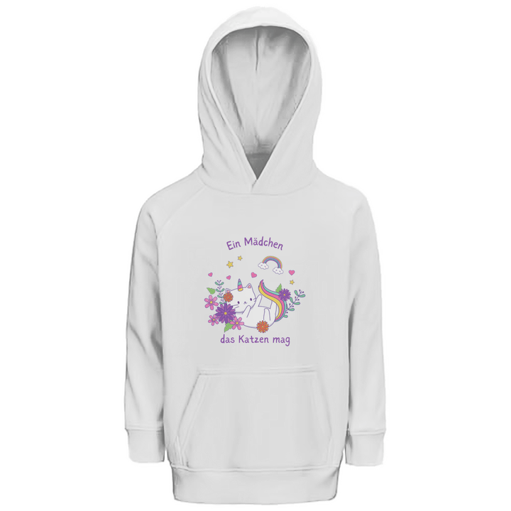 Einhorn - Katze - Premium Bio Kinderhoodie - Textilzauber