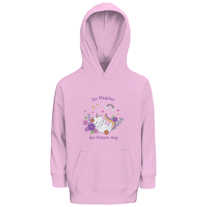 Einhorn - Katze - Premium Bio Kinderhoodie - Textilzauber