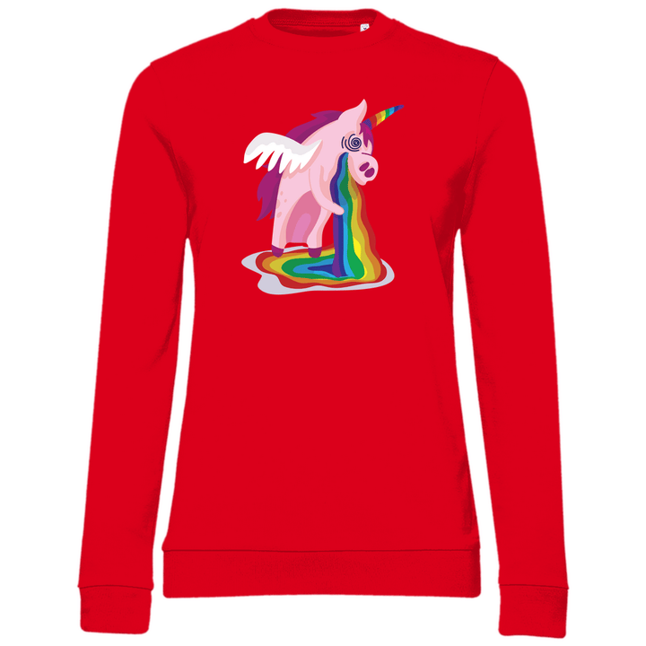 Einhorn Kotzt - Damen Sweatshirt - Textilzauber