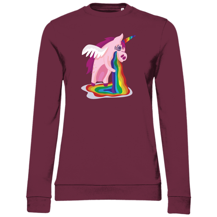 Einhorn Kotzt - Damen Sweatshirt - Textilzauber
