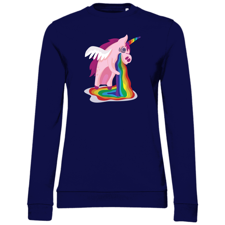 Einhorn Kotzt - Damen Sweatshirt - Textilzauber