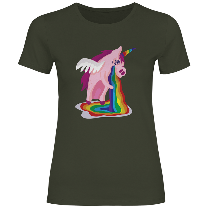 Einhorn Kotzt - Damen T - Shirt - Textilzauber