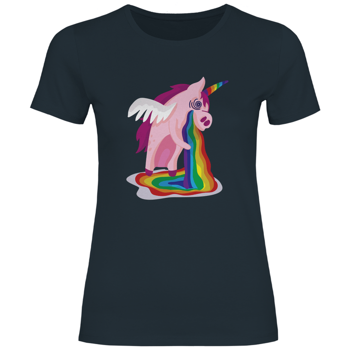Einhorn Kotzt - Damen T - Shirt - Textilzauber