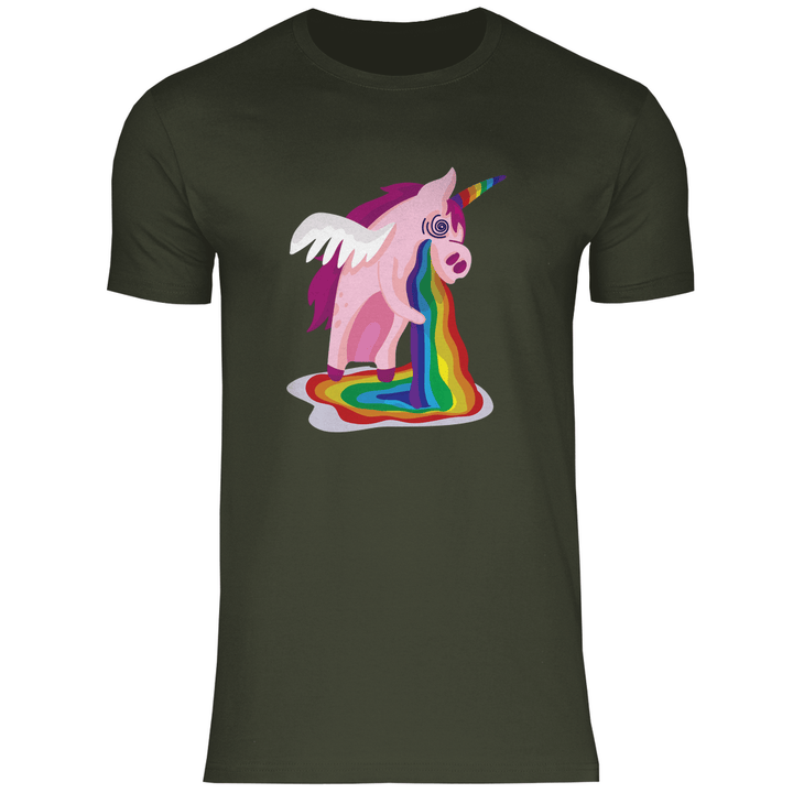 Einhorn Kotzt - Herren T - Shirt - Textilzauber