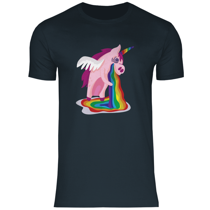 Einhorn Kotzt - Herren T - Shirt - Textilzauber