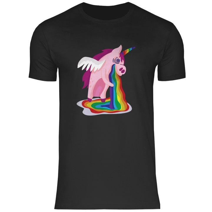 Einhorn Kotzt - Herren T - Shirt - Textilzauber