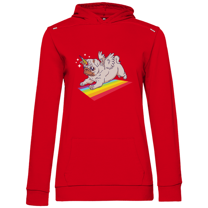 Einhorn Mops - Damen Hoodie - Textilzauber