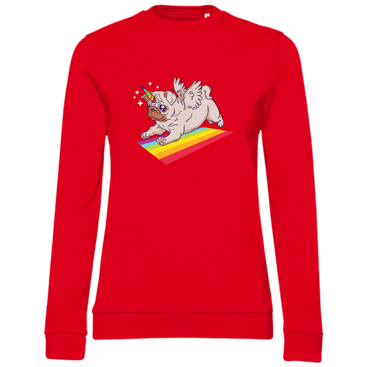Einhorn Mops - Damen Sweatshirt - Textilzauber
