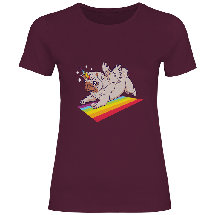 Einhorn Mops - Damen T - Shirt - Textilzauber