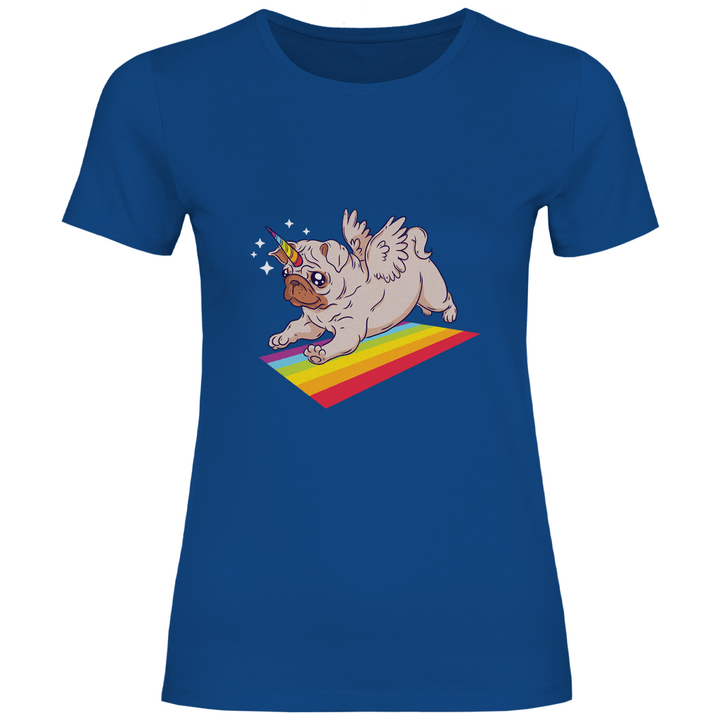 Einhorn Mops - Damen T - Shirt - Textilzauber