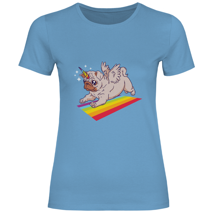 Einhorn Mops - Damen T - Shirt - Textilzauber
