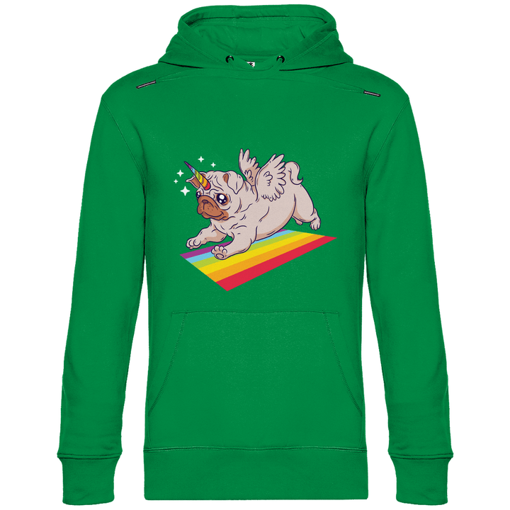 Einhorn Mops - Herren Hoodie - Textilzauber