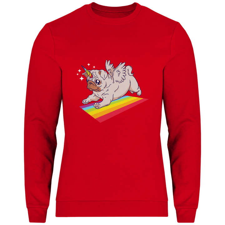 Einhorn Mops - Herren Sweatshirt - Textilzauber