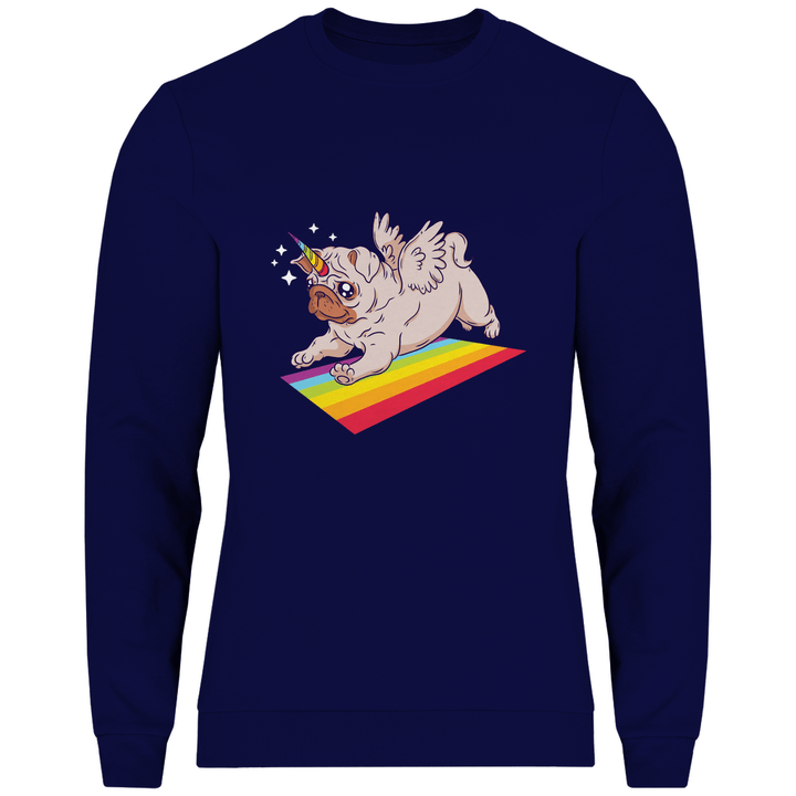 Einhorn Mops - Herren Sweatshirt - Textilzauber