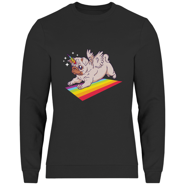 Einhorn Mops - Herren Sweatshirt - Textilzauber