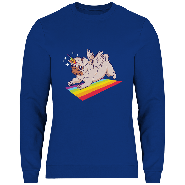 Einhorn Mops - Herren Sweatshirt - Textilzauber