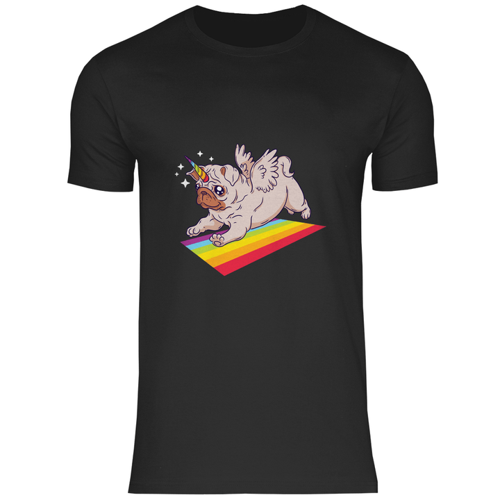 Einhorn Mops - Herren T - Shirt - Textilzauber