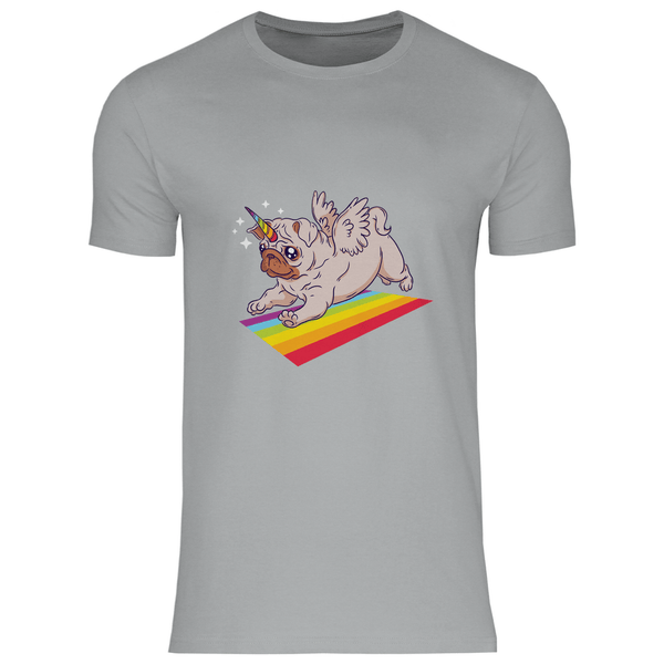 Einhorn Mops - Herren T - Shirt - Textilzauber
