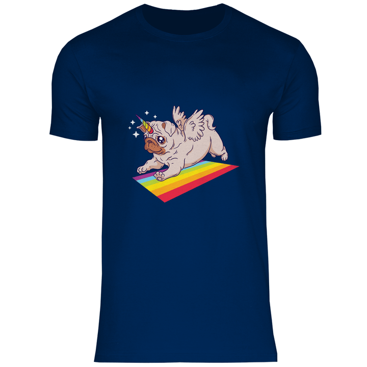 Einhorn Mops - Herren T - Shirt - Textilzauber