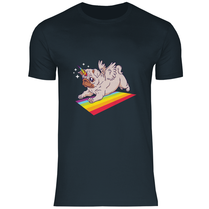 Einhorn Mops - Herren T - Shirt - Textilzauber