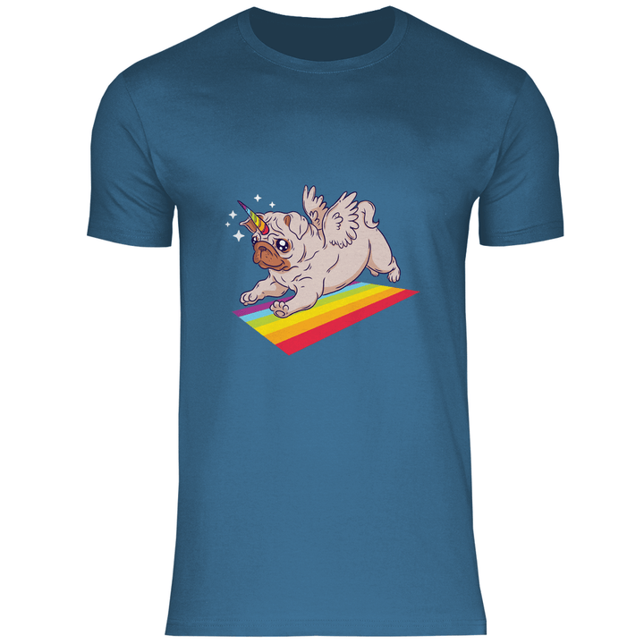 Einhorn Mops - Herren T - Shirt - Textilzauber