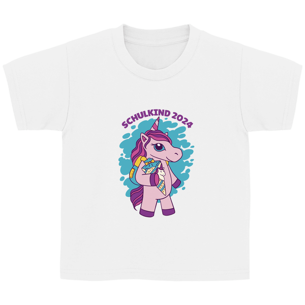 Einhorn Schulkind 2024 - Kinder T - Shirt - Textilzauber