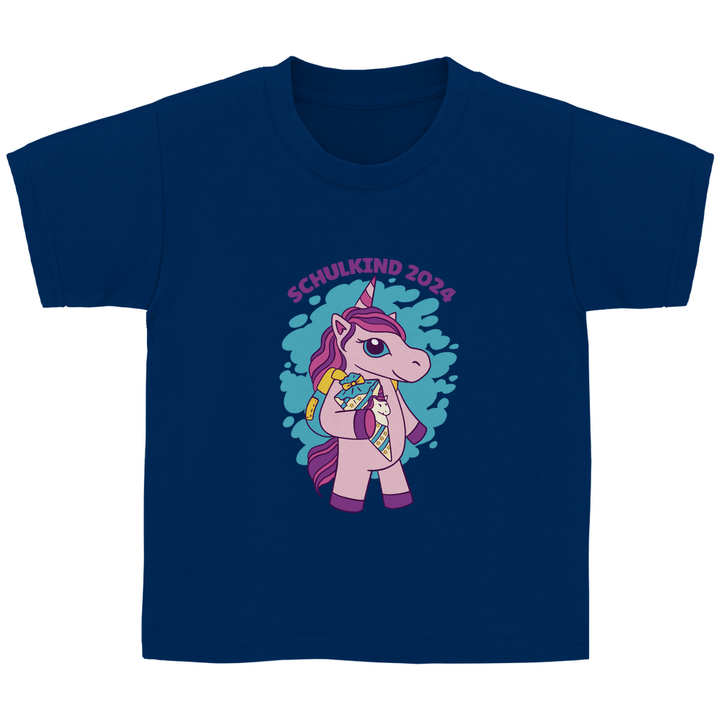 Einhorn Schulkind 2024 - Kinder T - Shirt - Textilzauber