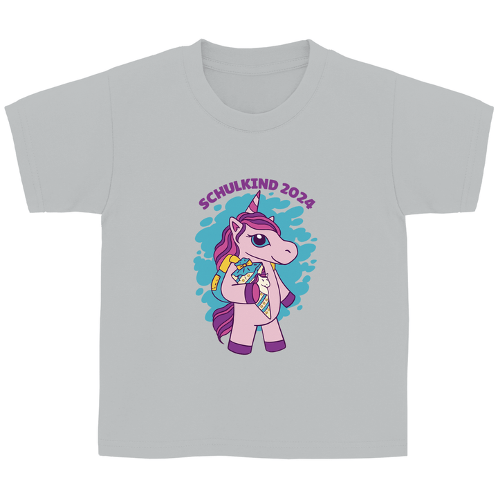 Einhorn Schulkind 2024 - Kinder T - Shirt - Textilzauber