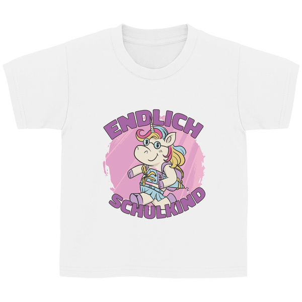 Einhorn Schulstart - Kinder T - Shirt - Textilzauber