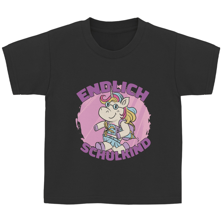 Einhorn Schulstart - Kinder T - Shirt - Textilzauber
