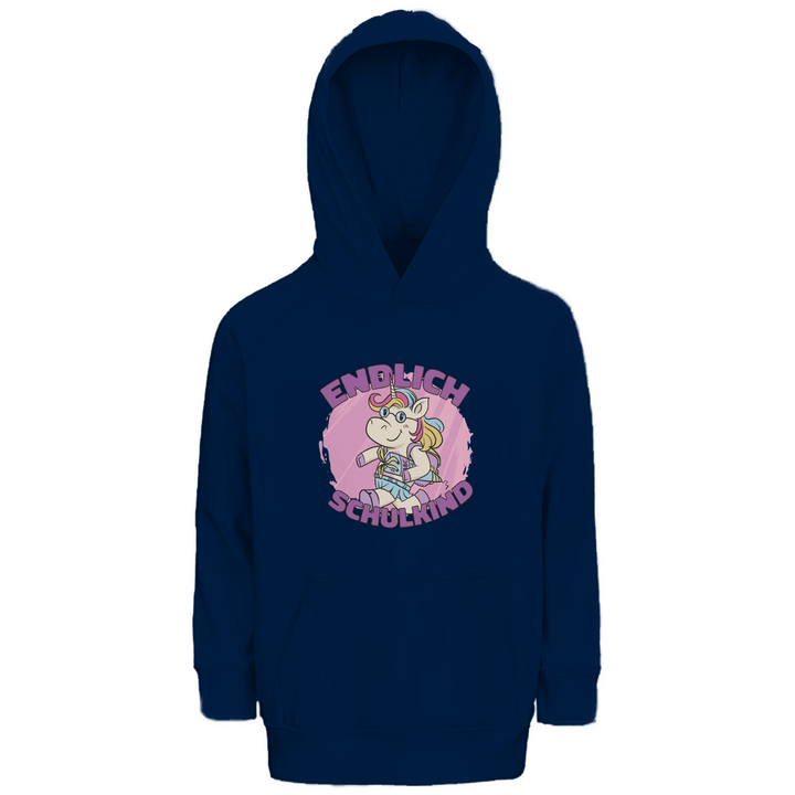 Einhorn Schulstart - Premium Bio Kinderhoodie - Textilzauber
