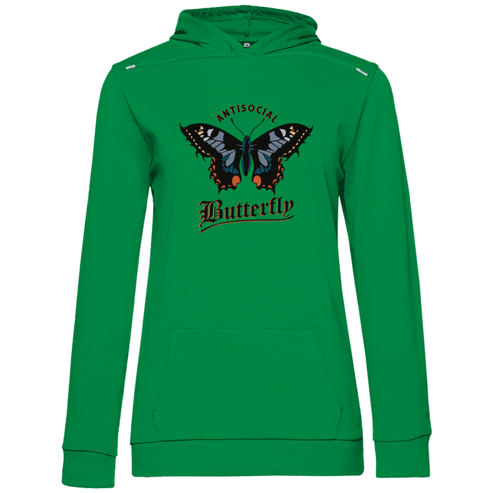 Einsamer Schmetterling - Damen Hoodie - Textilzauber
