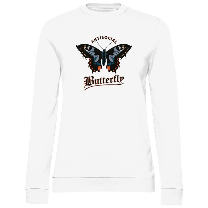 Einsamer Schmetterling - Damen Sweatshirt - Textilzauber