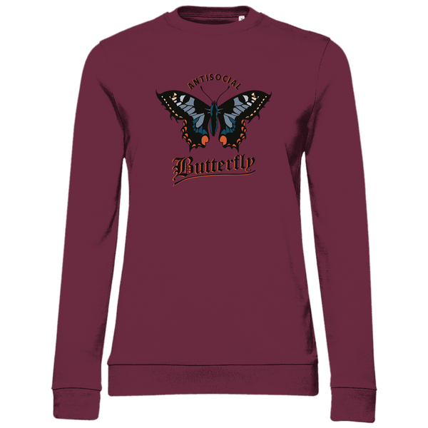 Einsamer Schmetterling - Damen Sweatshirt - Textilzauber