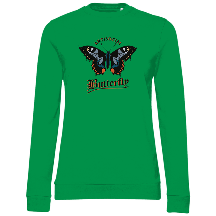 Einsamer Schmetterling - Damen Sweatshirt - Textilzauber