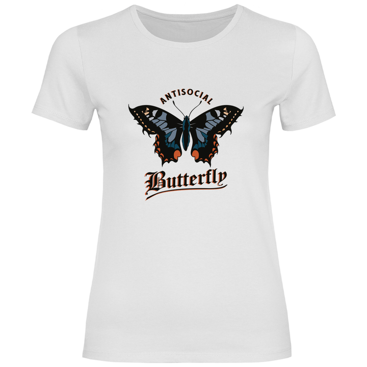 Einsamer Schmetterling - Damen T - Shirt - Textilzauber