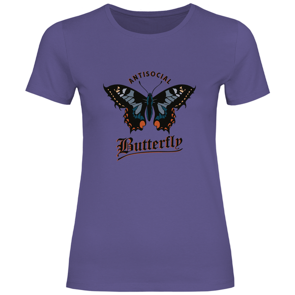 Einsamer Schmetterling - Damen T - Shirt - Textilzauber
