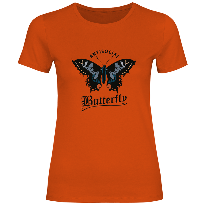 Einsamer Schmetterling - Damen T - Shirt - Textilzauber
