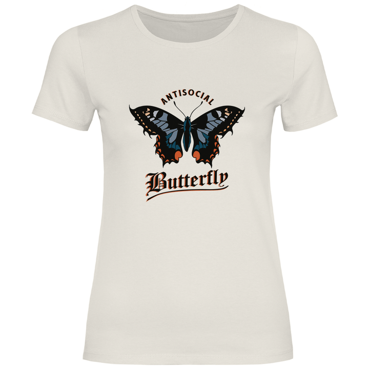 Einsamer Schmetterling - Damen T - Shirt - Textilzauber