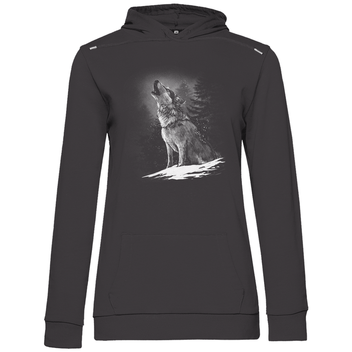 Einsamer Wolf - Damen Hoodie - Textilzauber