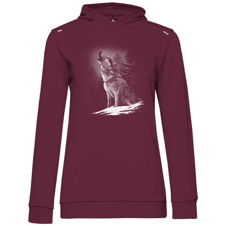 Einsamer Wolf - Damen Hoodie - Textilzauber