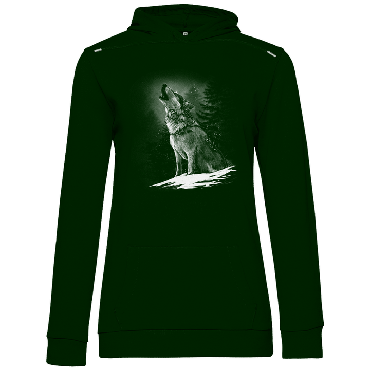 Einsamer Wolf - Damen Hoodie - Textilzauber