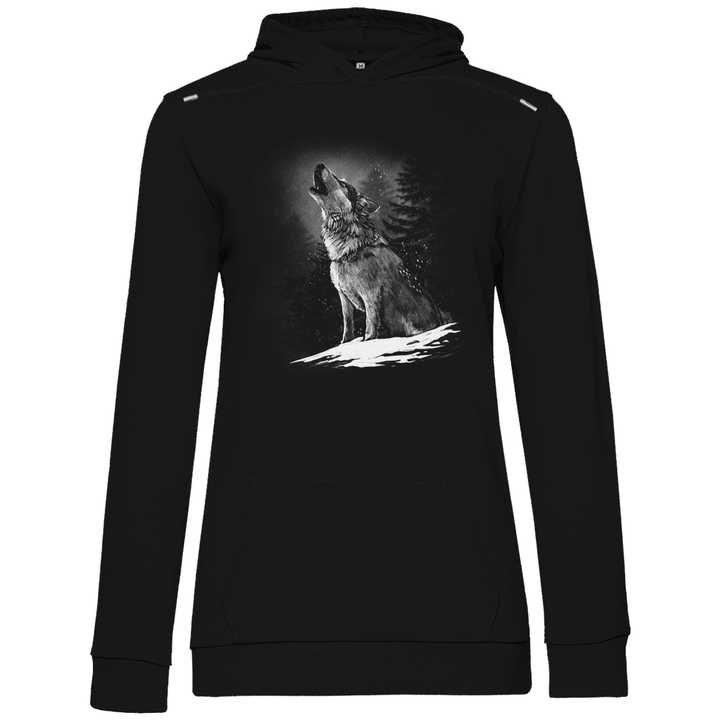 Einsamer Wolf - Damen Hoodie - Textilzauber