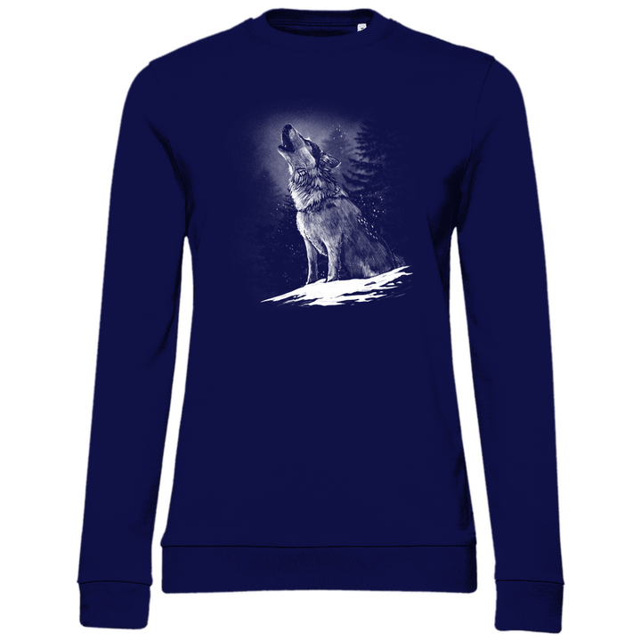 Einsamer Wolf - Damen Sweatshirt - Textilzauber
