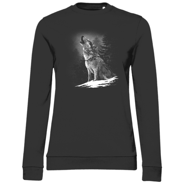 Einsamer Wolf - Damen Sweatshirt - Textilzauber
