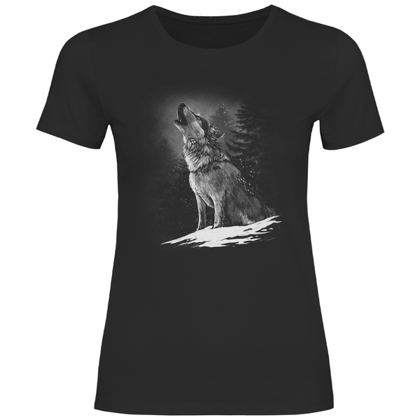 Einsamer Wolf - Damen T - Shirt - Textilzauber