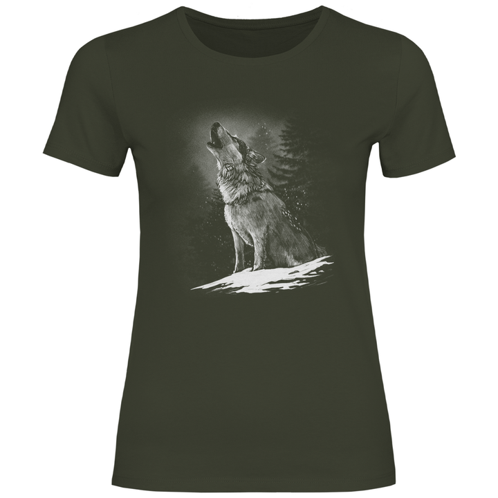 Einsamer Wolf - Damen T - Shirt - Textilzauber