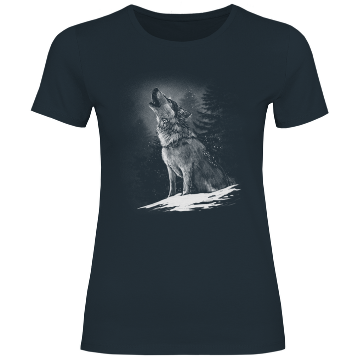 Einsamer Wolf - Damen T - Shirt - Textilzauber